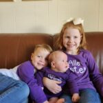 3 children wearing allo hope merch